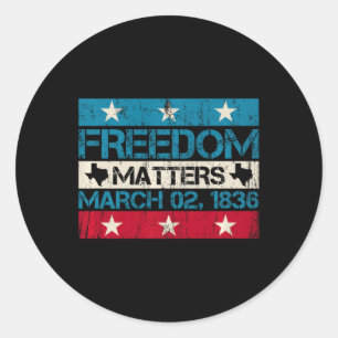 Freedom S March 021 Classic Round Sticker