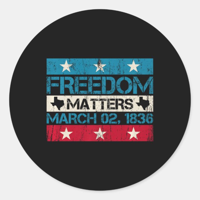 Freedom S March 021  Classic Round Sticker (Front)