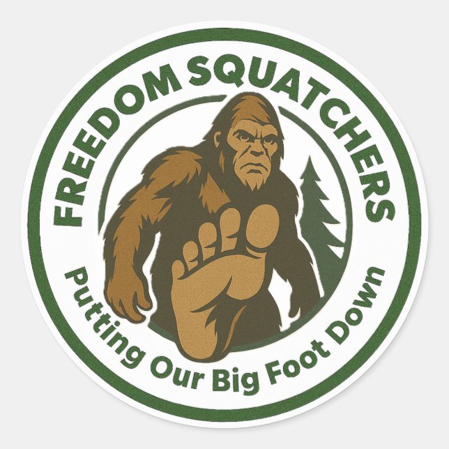 Freedom Squatchers Stickers (round) (Front)