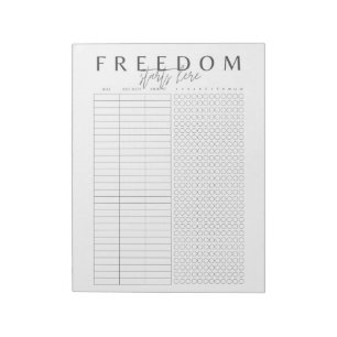 Freedom Starts Here Simple Elegant Minimalistic Notepad