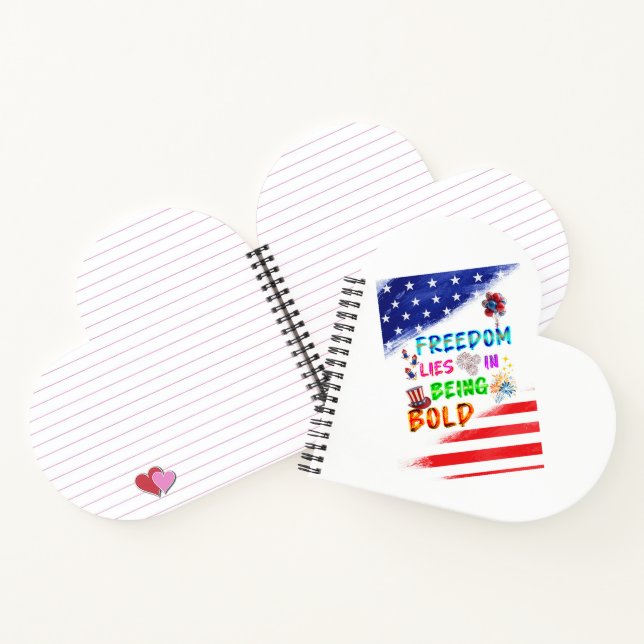Freedom Stationery Lies In Being Bold Notebook (Inside)