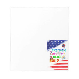 Freedom Stationery Lies In Being Bold Notepad
