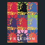 Freedom Statue of Liberty Pop Art Poster<br><div class="desc">United States of America National Symbol Statues,  Monuments and Buildings - Statue of Liberty Pop Art Style Black & White Poster</div>