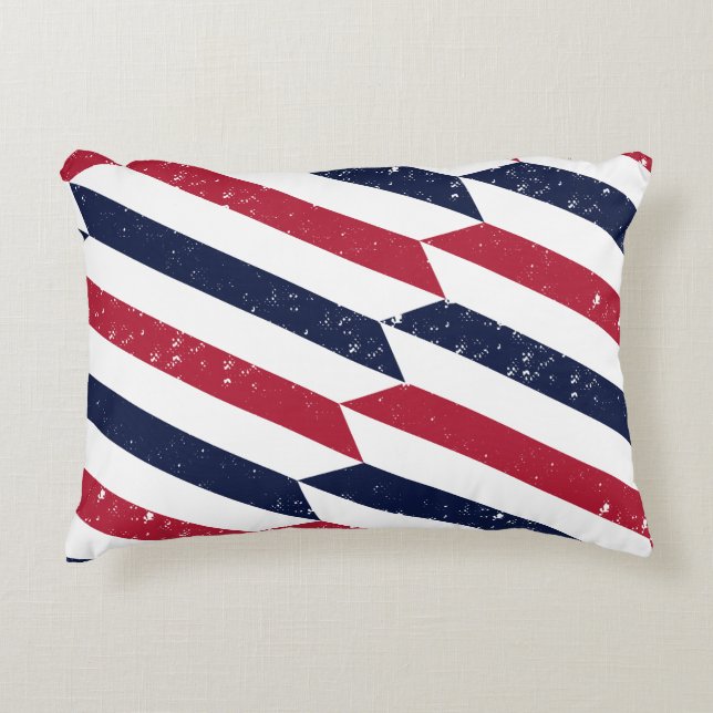 Freedom Steps – Geometric USA Accent Pillow (Front)