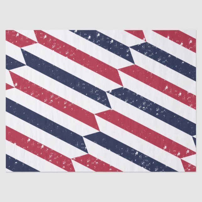 Freedom Steps – Red White & Blue Patriotic Tissue Paper (Front)