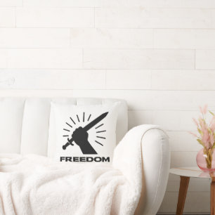 freedom sword graphic cushion