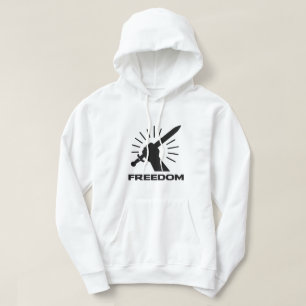 freedom sword graphic hoodie