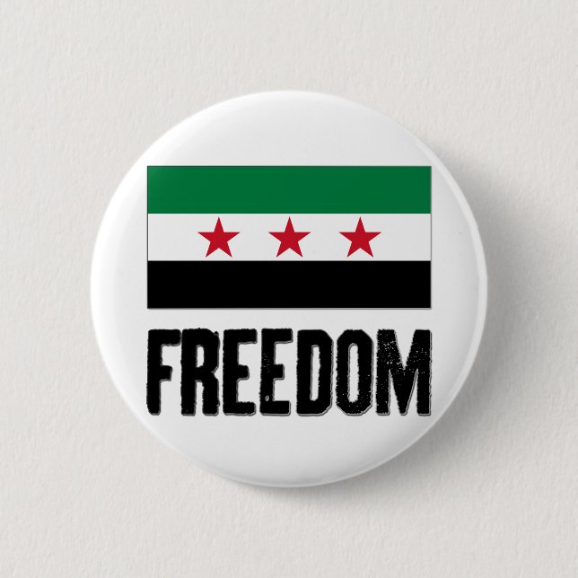 Freedom - Syria 6 Cm Round Badge (Front)