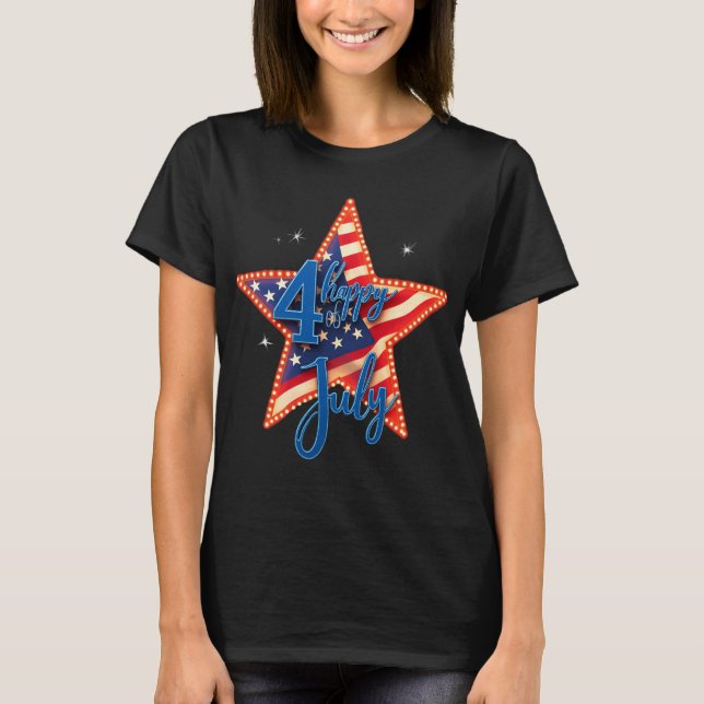 Freedom Threads: Bold American Pride Prints T-Shirt (Front)