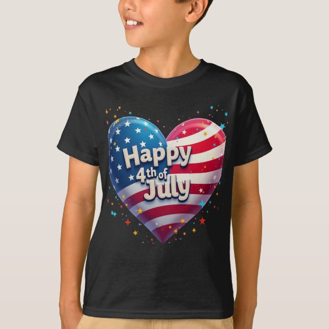 Freedom Threads: Bold American Pride Prints T-Shirt (Front)
