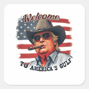 Freedom to American’s Gulf American Trump Square Sticker