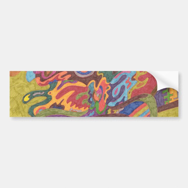 "Freedom to Fly" Abstract Bumper Sticker (Front)