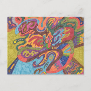 Freedom to Fly, original abstract - Customised Postcard