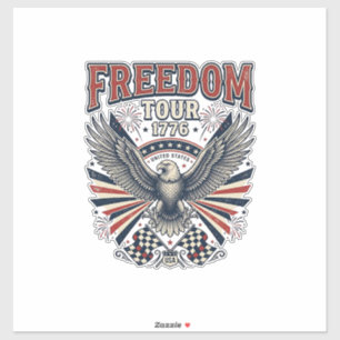 Freedom Tour 1776 Vintage Eagle Patriotic Shirt_1
