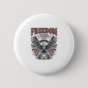 Freedom Tour 1776 Vintage Eagle Patriotic Shirt_1 6 Cm Round Badge