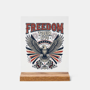 Freedom Tour 1776 Vintage Eagle Patriotic Shirt_1 Acrylic Sign