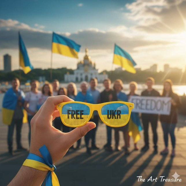 FREEDOM & Ukraine Flag Shades / Sunglasses (Creator Uploaded)