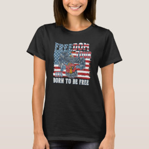 Freedom Usa America Eagle Patriotic Flag Patriotis T-Shirt