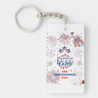 Freedom Vibes in Firework Colours for Independence Key Ring
