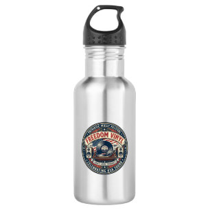 Freedom Vinyl Patriotic Patriotic Vinyl Record Mus 532 Ml Water Bottle