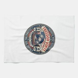 Freedom Vinyl Patriotic Patriotic Vinyl Record Mus Tea Towel