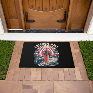 Freedom Wave 4th Of July Doormat