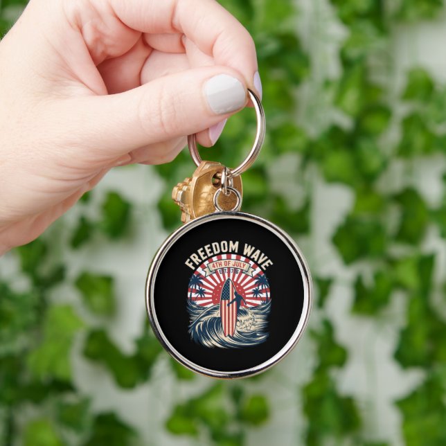 Freedom Wave 4th Of July Key Ring (Hand)