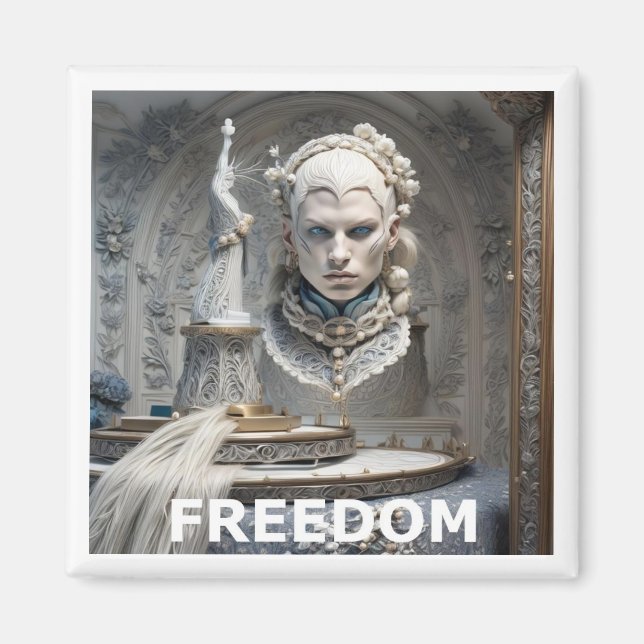 Freedom Woman Fantasy Art Magnet (Front)