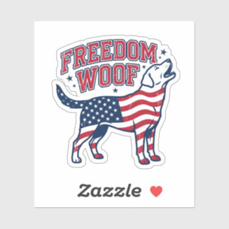 Freedom Woof Funny Patriotic Dog 4th of July