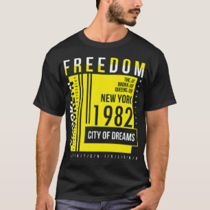 Freedom yellow colour T-Shirt