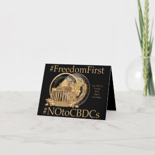 #FreedomFirst: Liberty Wallet- Embrace Freedom Thank You Card