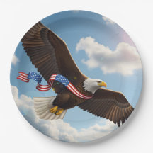 Freedom's Ascent – Patriotic Eagle Art Paper