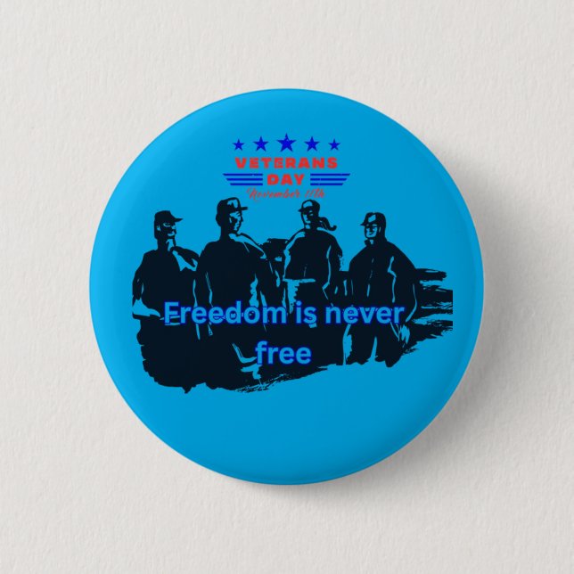 Freedom's Defenders Azure 6 Cm Round Badge (Front)