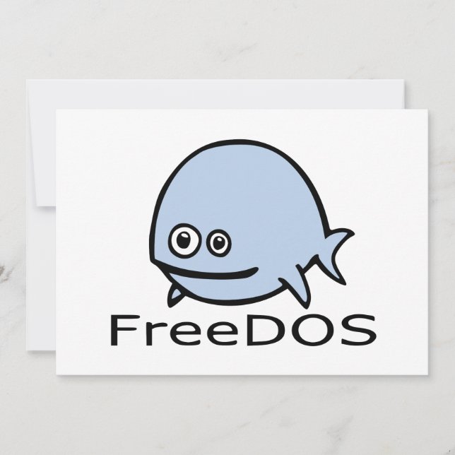 FreeDos Fish - Blue with Name (Front)