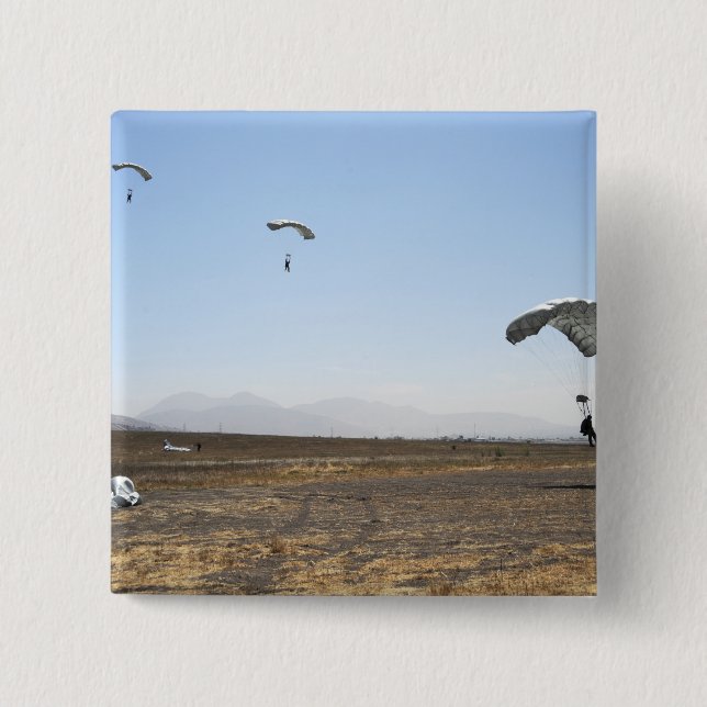 Freefall parachute jumpers 15 cm square badge (Front)