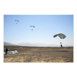 Freefall parachute jumpers photo print