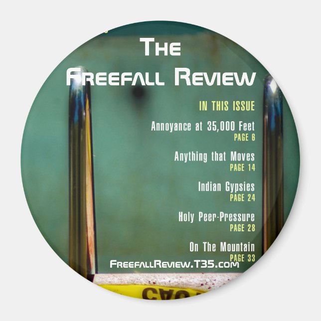 Freefall Review magnet (Front)