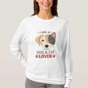 Freefit I AM A Dog & Cat Lover Basic Long Sleeve T T-Shirt