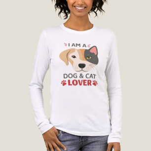 Freefit I AM A Dog & Cat Lover Women’s Tri-Blend L Shirt