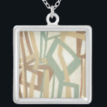 Freehand Painting by Norman Wyatt Silver Plated Necklace<br><div class="desc">A Norman Wyatt Jr. original. Modern abstract freehand painting in muted earth tones. Would look great on a cream coloured wall,  an eggshell pillow,  or as a design on a brown shirt. How will you customise yours?</div>