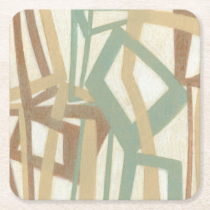 Freehand Painting by Norman Wyatt Square Paper Coaster