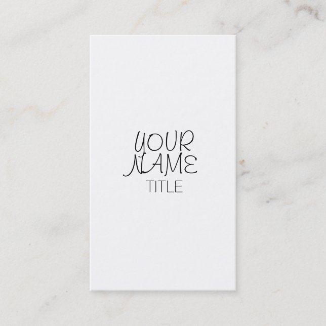 Freehand Simple Plain Business Card (Front)