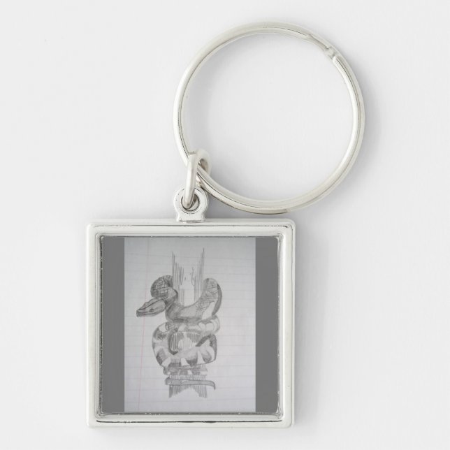Freehand Snake Keychain (Front)