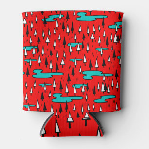 Freehand trees: Scandinavian Christmas pattern. Can Cooler