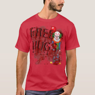 FreeHugs Clown Lazy Halloween Costume Scary Creepy T-Shirt
