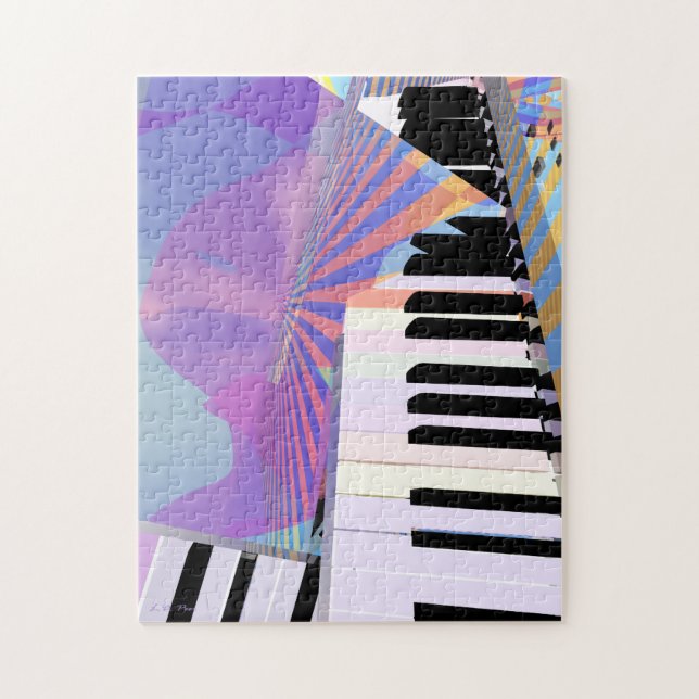 Freeing Keyboard Music Jigsaw Puzzle (Vertical)