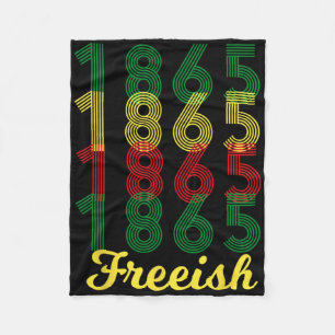 Freeish Since 1865 African American Black Pride Fleece Blanket
