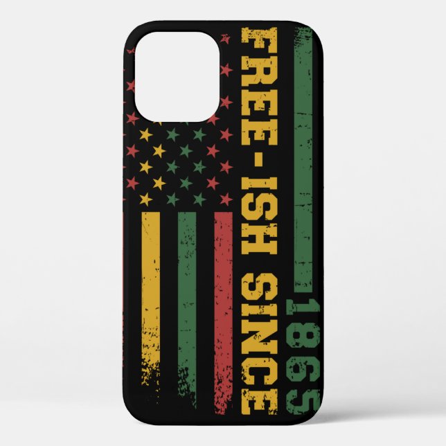 Freeish since 1865 american flag african colours Case-Mate iPhone case (Back)