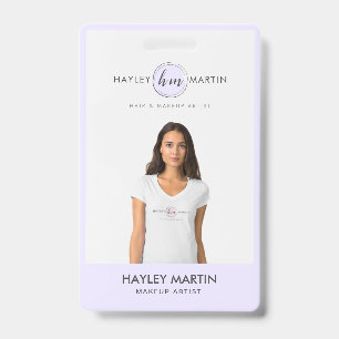 Freelance Makeup / Beauty Custom Logo Name Badge ID Badge