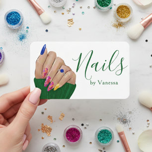 Freelance Nail Technician Manicurist Branding Business Card